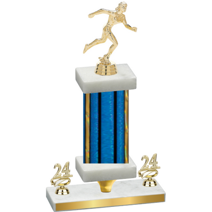 Premium Single Blue Glacier Year Running Trophy