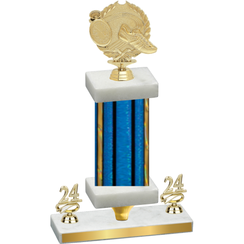 Premium Single Blue Glacier Year Running Trophy