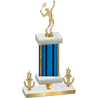 Premium Single Blue Glacier Victory Tennis Trophy