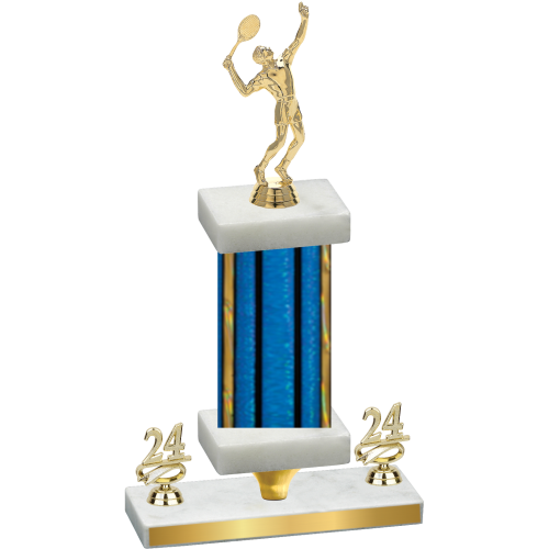 Premium Single Blue Glacier Year Tennis Trophy