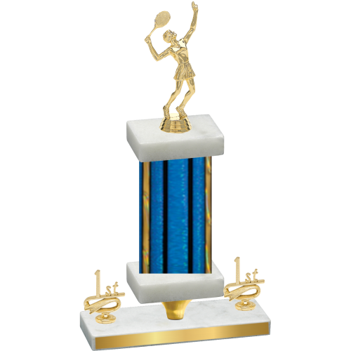 Premium Single Blue Glacier First Place Tennis Trophy