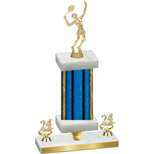 Premium Single Blue Glacier Year Tennis Trophy