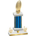 Premium Single Blue Glacier Third Place Football Trophy