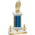 Premium Single Blue Glacier Victory Football Trophy