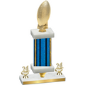 Premium Single Blue Glacier Year Football Trophy