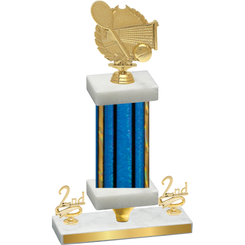Premium Single Blue Glacier Second Place Tennis Trophy