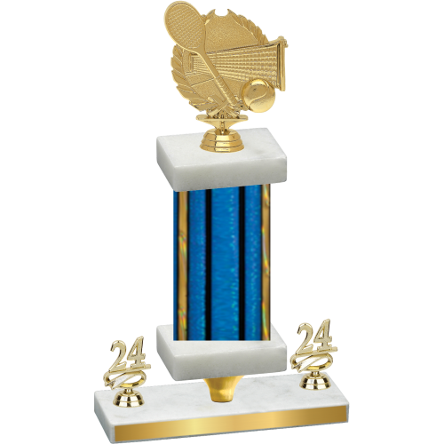Premium Single Blue Glacier Year Tennis Trophy