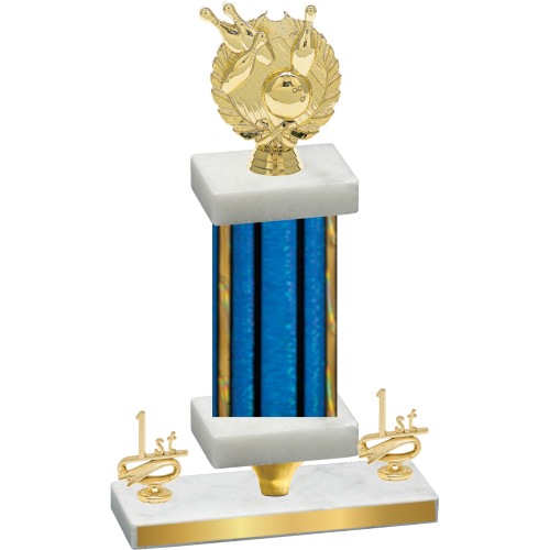 Premium Single Blue Glacier First Place Bowling Trophy