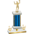 Premium Single Blue Glacier Second Place Volleyball Trophy