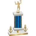 Premium Single Blue Glacier Victory Volleyball Trophy