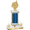 Premium Single Blue Glacier First Place Volleyball Trophy
