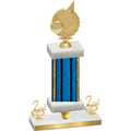 Premium Single Blue Glacier Second Place Volleyball Trophy