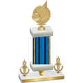 Premium Single Blue Glacier Victory Volleyball Trophy