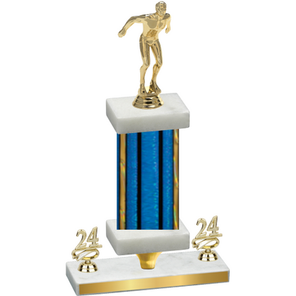 Premium Single Blue Glacier Year Swimming Trophy
