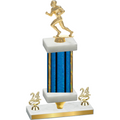 Premium Single Blue Glacier Year Football Trophy
