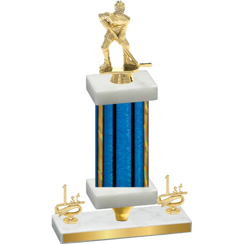 Premium Single Blue Glacier First Place Hockey Trophy