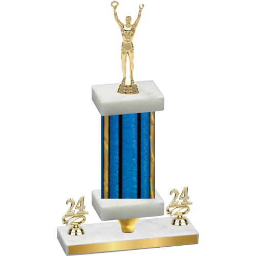 Premium Single Blue Glacier Year Victory Trophy