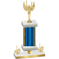 Premium Single Blue Glacier First Place Victory Trophy