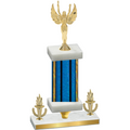 Premium Single Blue Glacier Victory Victory Trophy