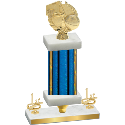 Premium Single Blue Glacier First Place Basketball Trophy