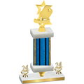 Premium Single Blue Glacier Year Pickleball Trophy