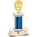 Premium Single Blue Glacier Second Place Pickleball Trophy