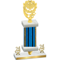 Premium Single Blue Glacier Year Pickleball Trophy