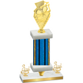Premium Single Blue Glacier Third Place Pickleball Trophy