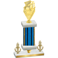 Premium Single Blue Glacier Victory Pickleball Trophy
