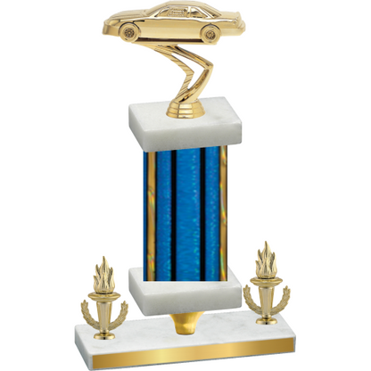 Premium Single Blue Glacier Victory Cars Trophy