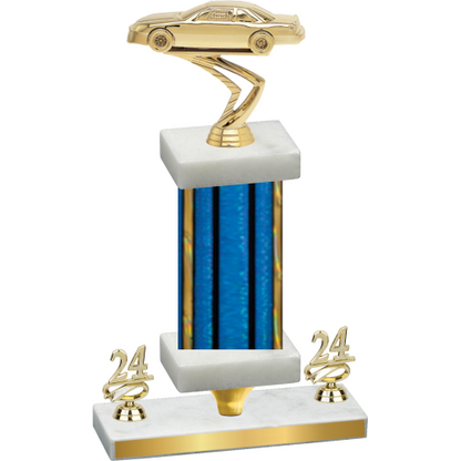 Premium Single Blue Glacier Year Cars Trophy