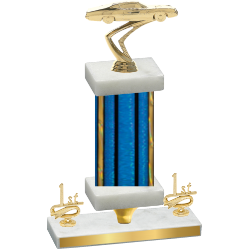 Premium Single Blue Glacier First Place Cars Trophy
