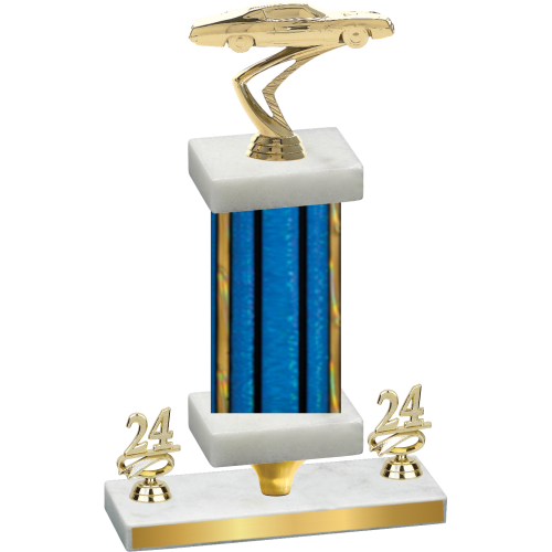 Premium Single Blue Glacier Year Cars Trophy