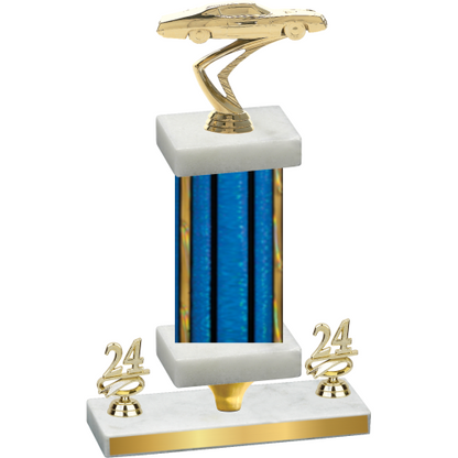 Premium Single Blue Glacier Year Cars Trophy