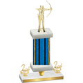 Premium Single Blue Glacier Second Place Archery Trophy