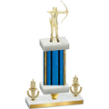 Premium Single Blue Glacier Victory Archery Trophy