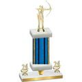 Premium Single Blue Glacier Year Archery Trophy