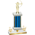 Premium Single Blue Glacier Second Place Archery Trophy
