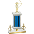 Premium Single Blue Glacier Victory Archery Trophy