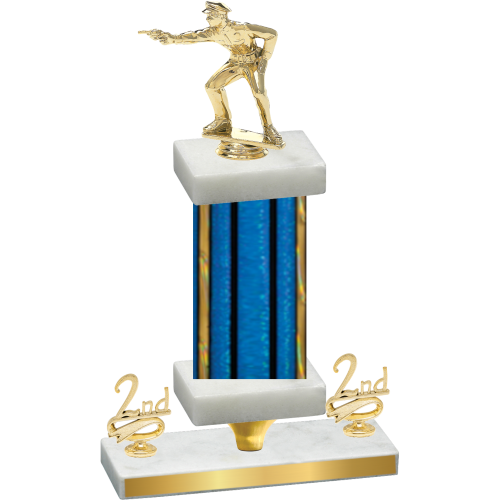 Premium Single Blue Glacier Second Place Shooter Trophy
