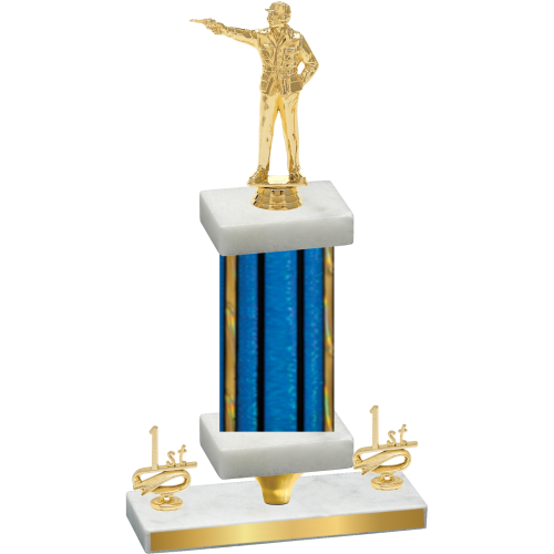 Premium Single Blue Glacier First Place Shooter Trophy