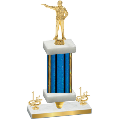 Premium Single Blue Glacier First Place Shooter Trophy