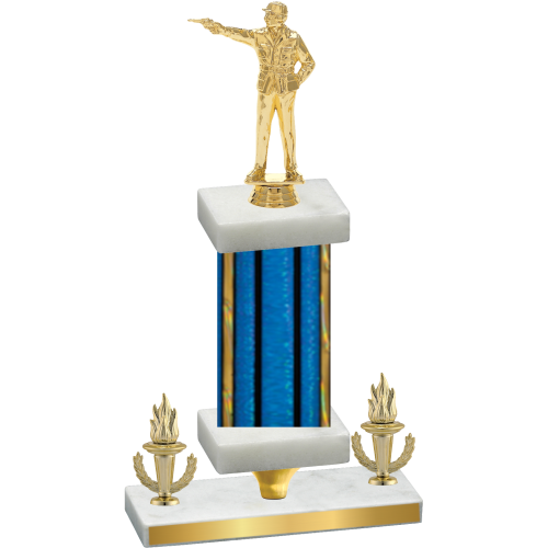 Premium Single Blue Glacier Victory Shooter Trophy