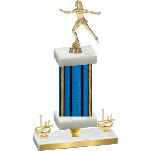 Premium Single Blue Glacier First Place Skater Trophy