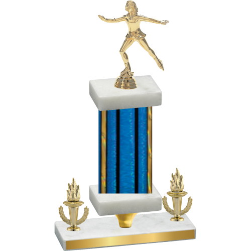 Premium Single Blue Glacier Victory Skater Trophy