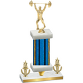 Premium Single Blue Glacier Victory Weights Trophy
