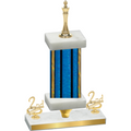 Premium Single Blue Glacier Second Place Chess Trophy