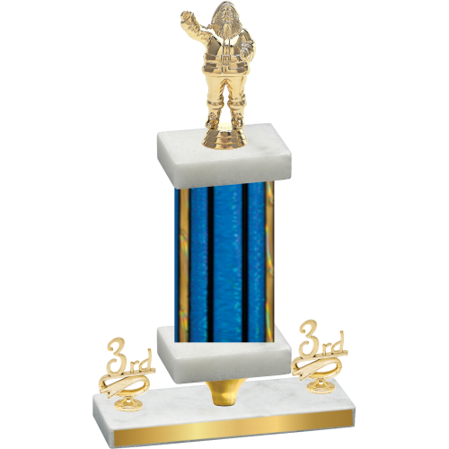Premium Single Blue Glacier Third Place Holiday Trophy