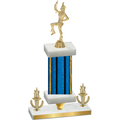 Premium Single Blue Glacier Victory Majorette Trophy