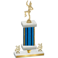 Premium Single Blue Glacier Year Majorette Trophy